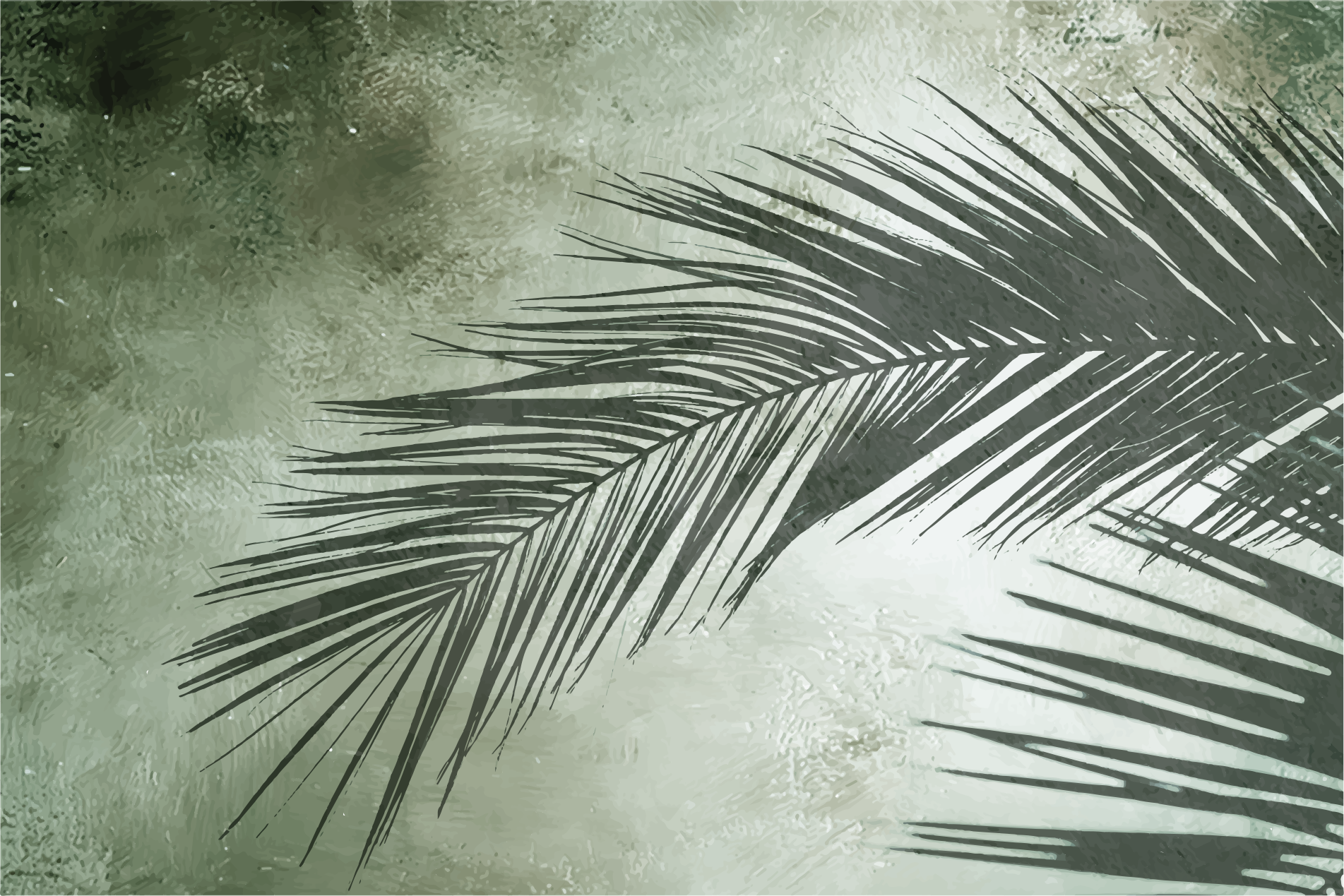 Eleganca palmovih listov cvetlična vinilna preproga - TenStickers