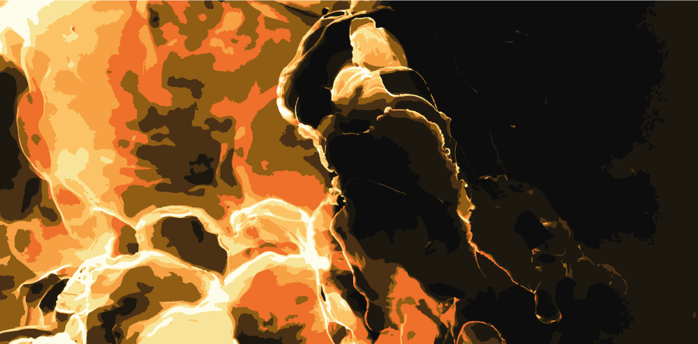 Ognjeni učinek Marmorna vinilna preproga - TenStickers