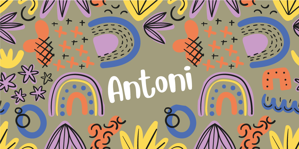 Personalizirana preproga z vzorcem mavrice in zvezd - TenStickers