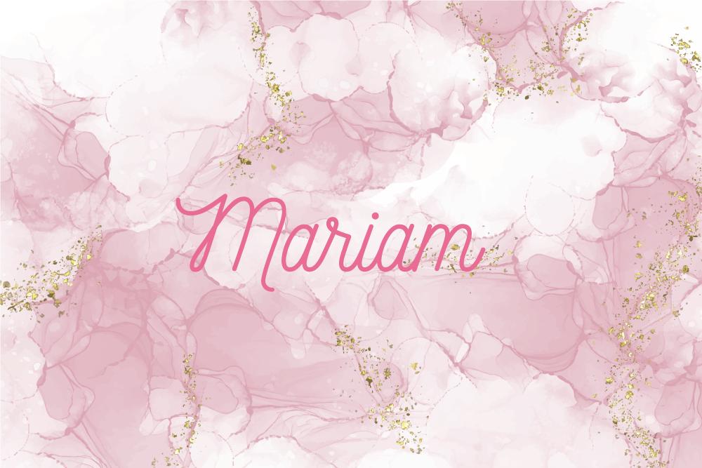 Elegant pink name marmorna vinilna preproga - TenStickers