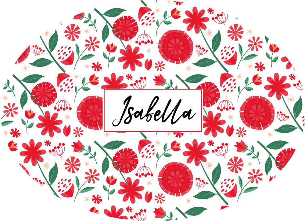 Rdeče rože po meri Vinilne preproge za spalnico - TenStickers