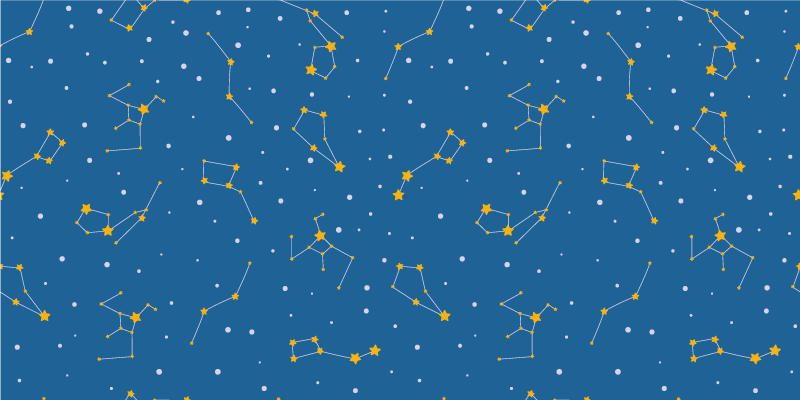 Grafična zvezda vinil preproga ozvezdja na nebu - TenStickers