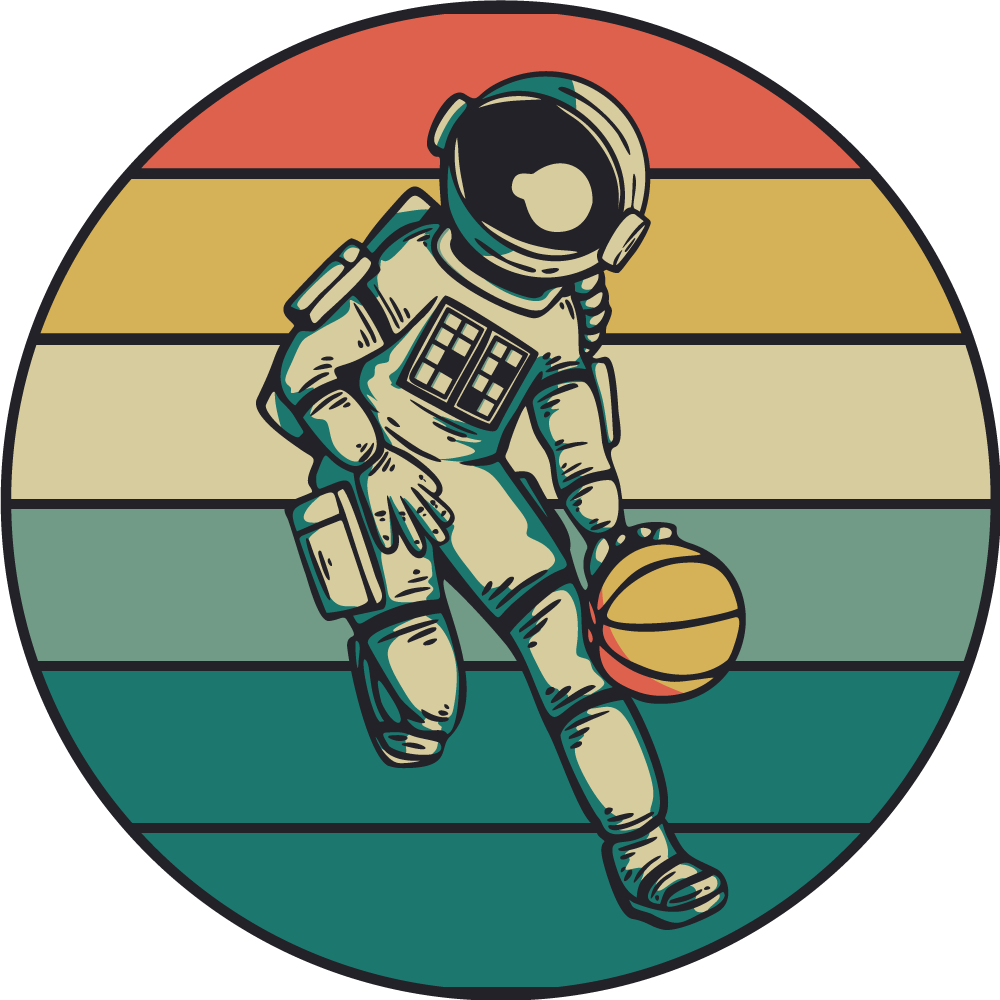 Igra astronavtske košarke Vinilna preproga z igre - TenStickers