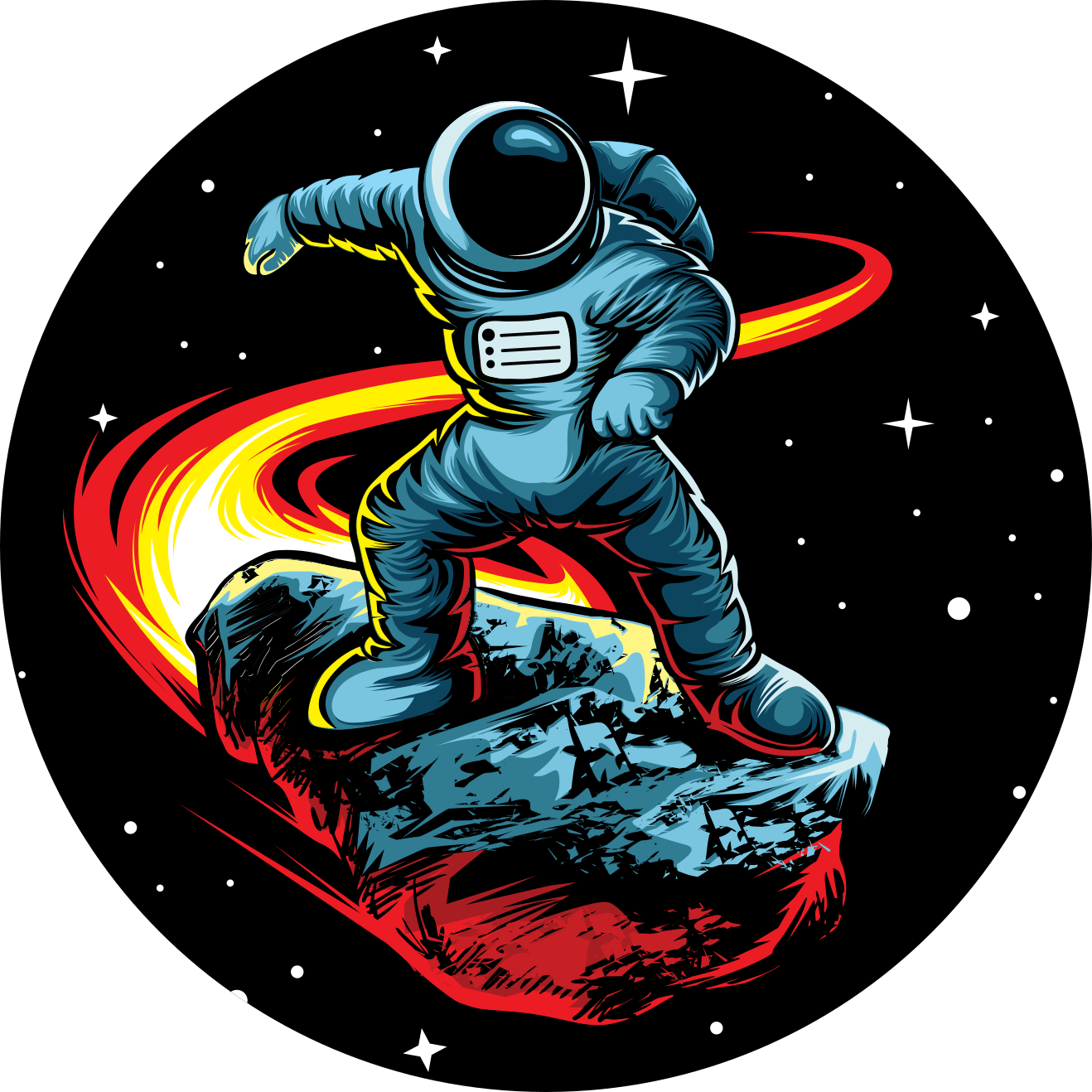 Cosmic adventure vinilna preproga s zvezdami - TenStickers
