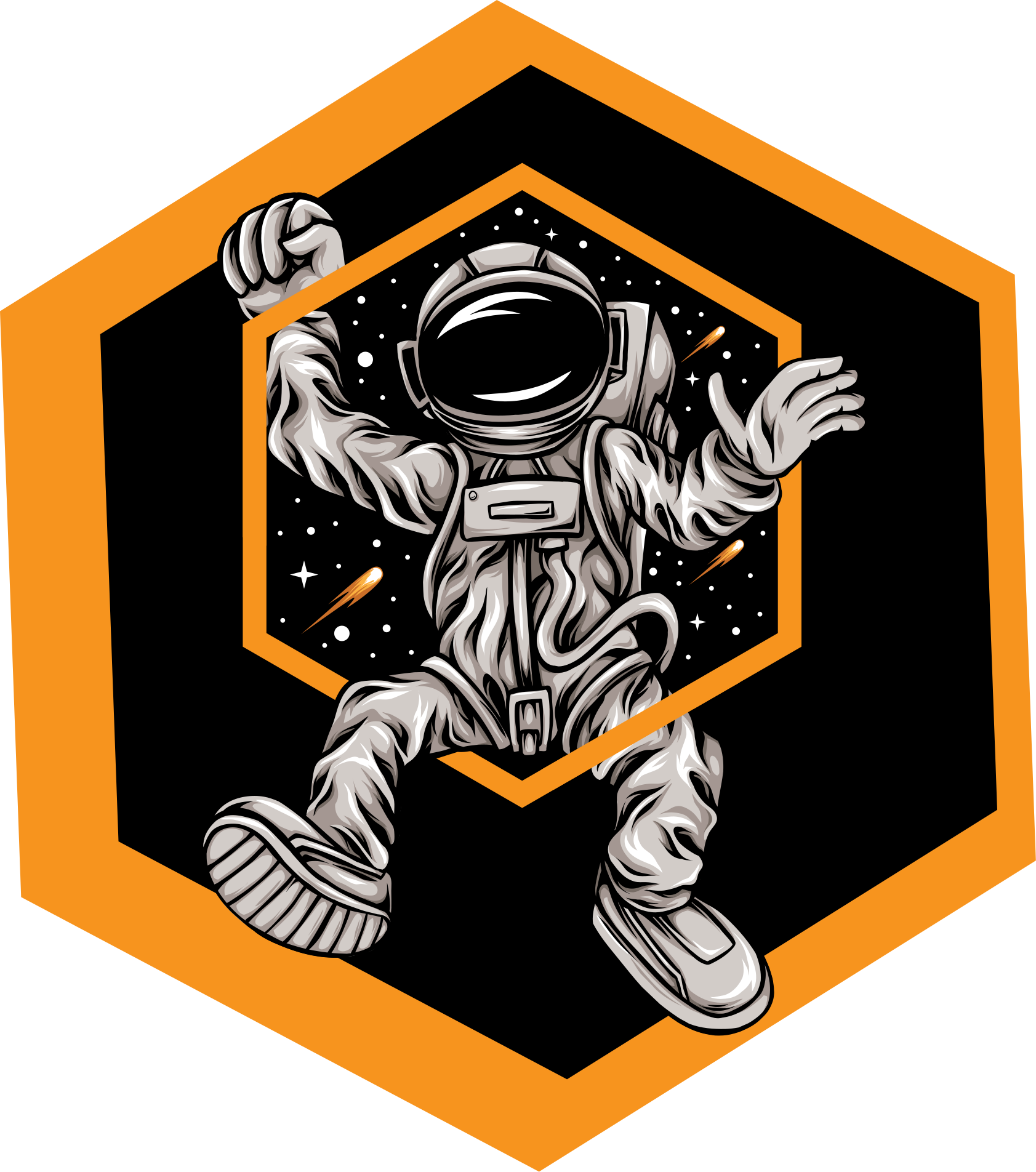 Cosmic astronaut adventure vinilna preproga z zvezdami - TenStickers
