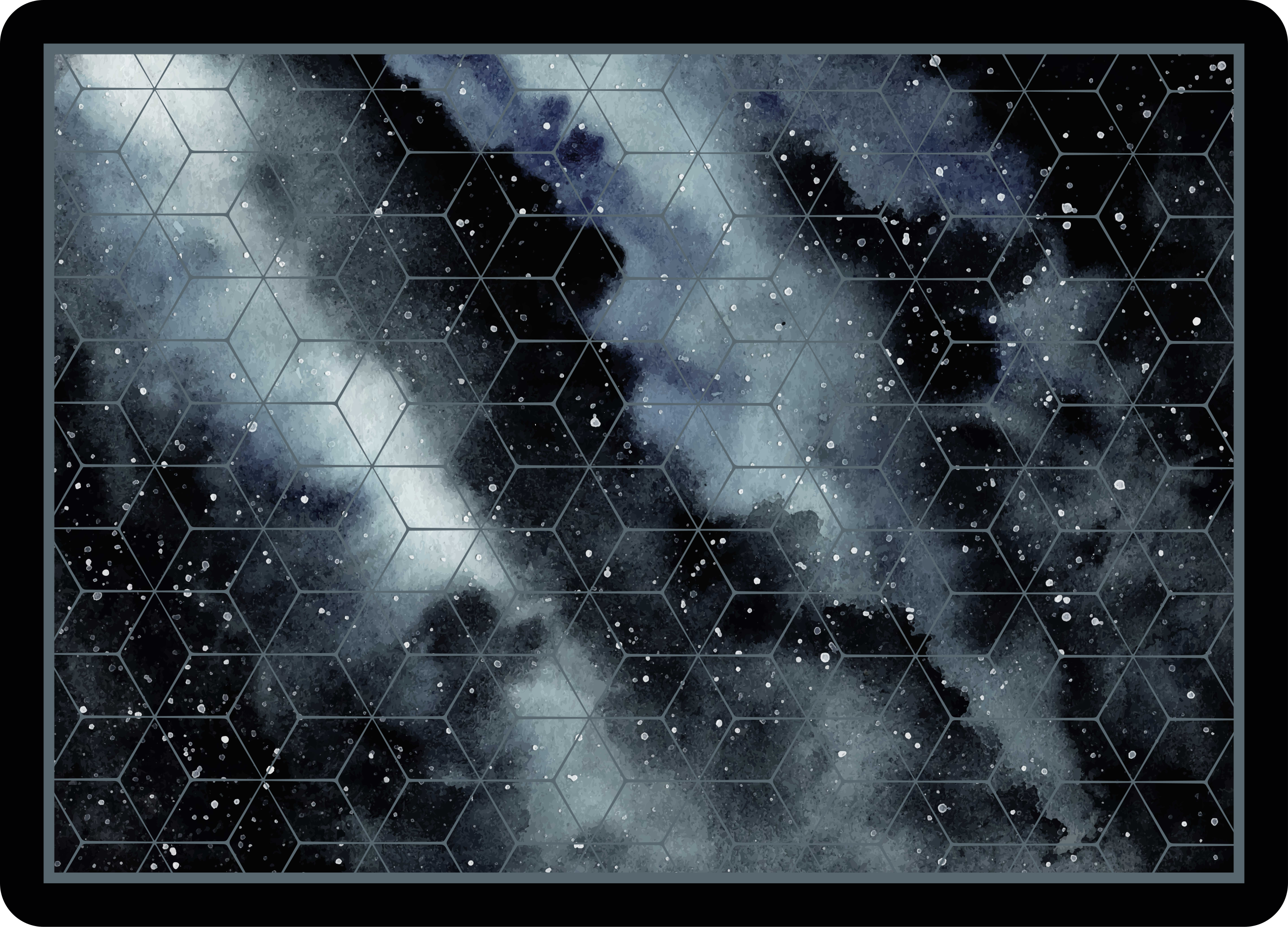 šesterokotni vzorec galaksije Vinilna preproga za najstnike - TenStickers