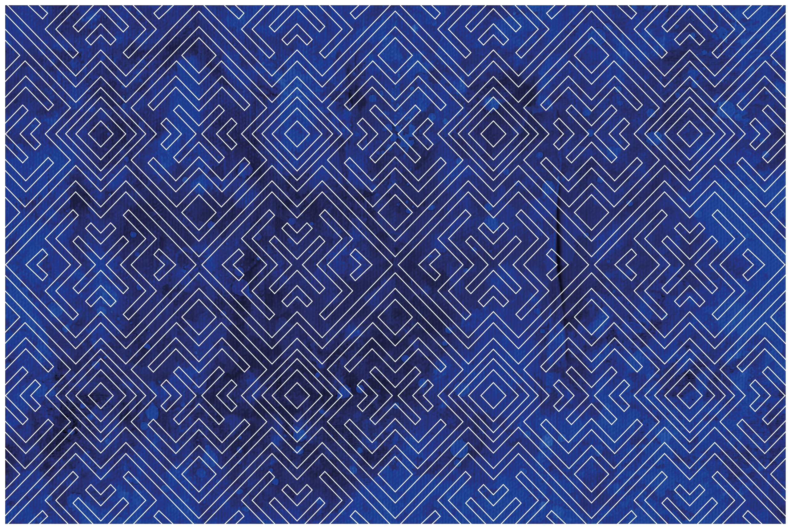 Navy tribal design vinilne preproge z vzorci - TenStickers