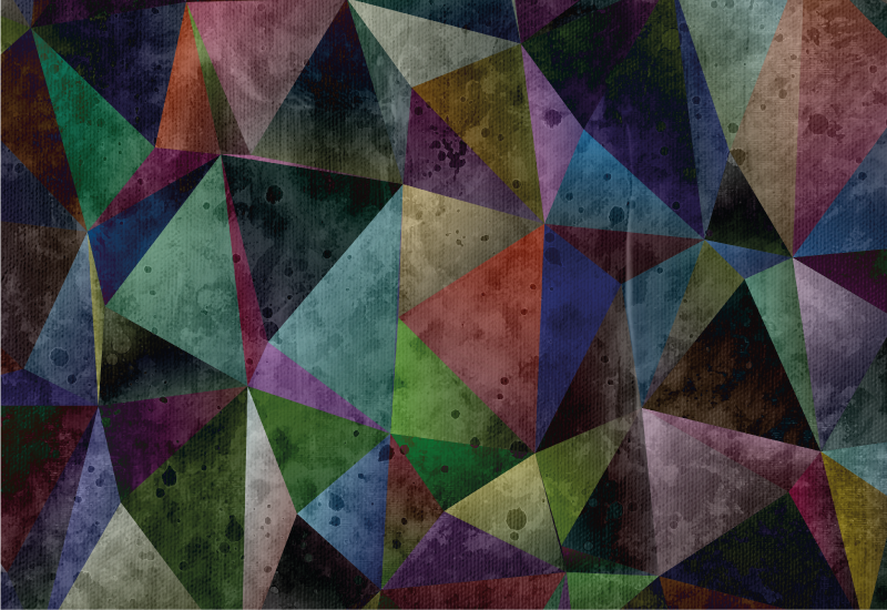 Colorful triangle mosaic vinilne preproge z vzorci - TenStickers