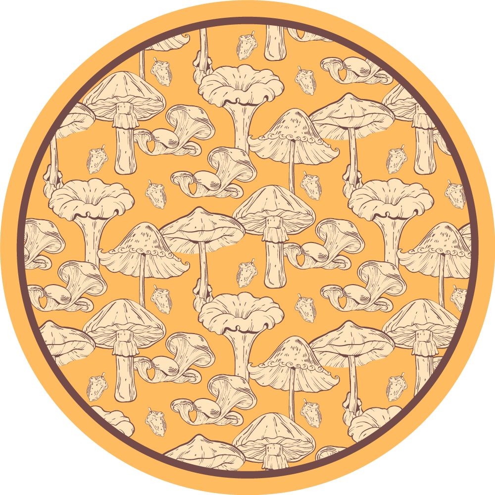 Mushroom style naravne vinilne preproge - TenStickers