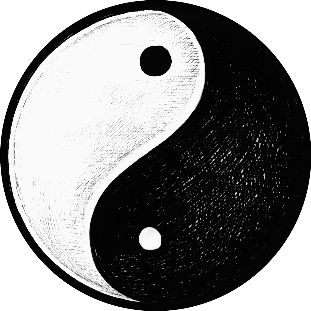 Izvirna yin yang balance sodobna preproga - TenStickers