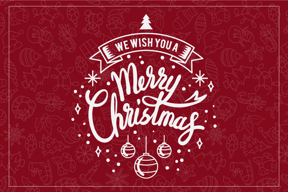 Vesele praznične voščilnice Božična vinilna preproga - TenStickers