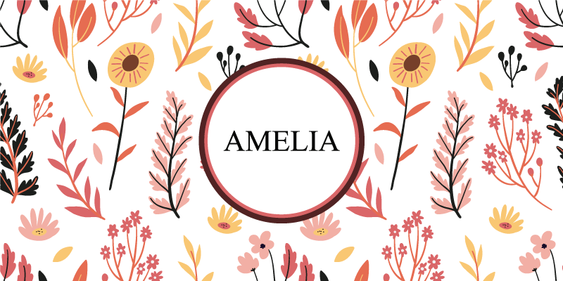 Ime naravnega sloga Vinilna preproga z imeni - TenStickers