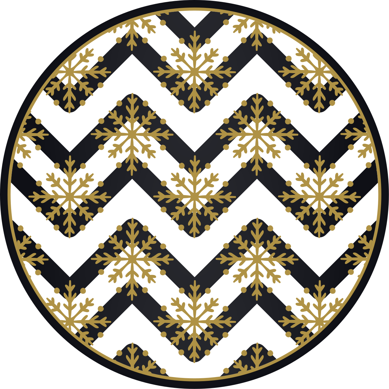 Chevron snowflake pattern božična vinilna preproga - TenStickers