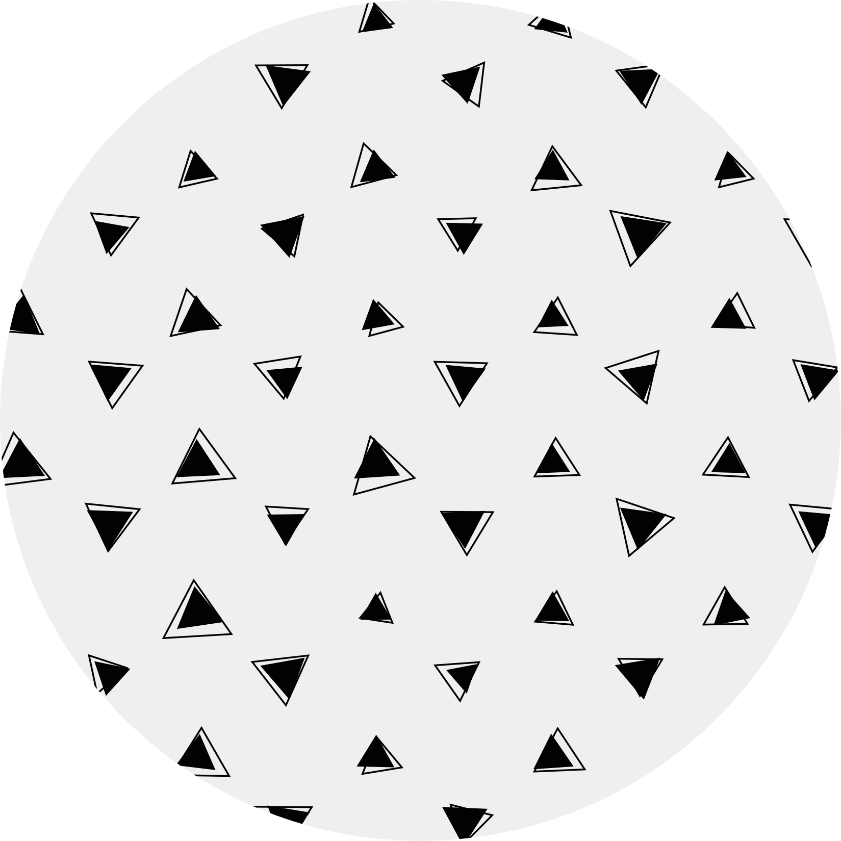 Monochrome black triangles vinilne preproge - TenStickers