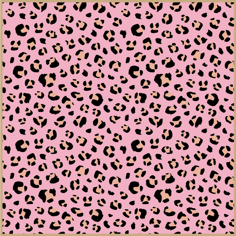 Chic pink leopard pattern vinilni tepih z vzorcem živali - TenStickers