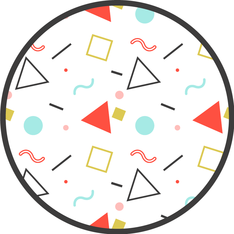 Geometric colorful shapes vinilne preproge z vzorci - TenStickers