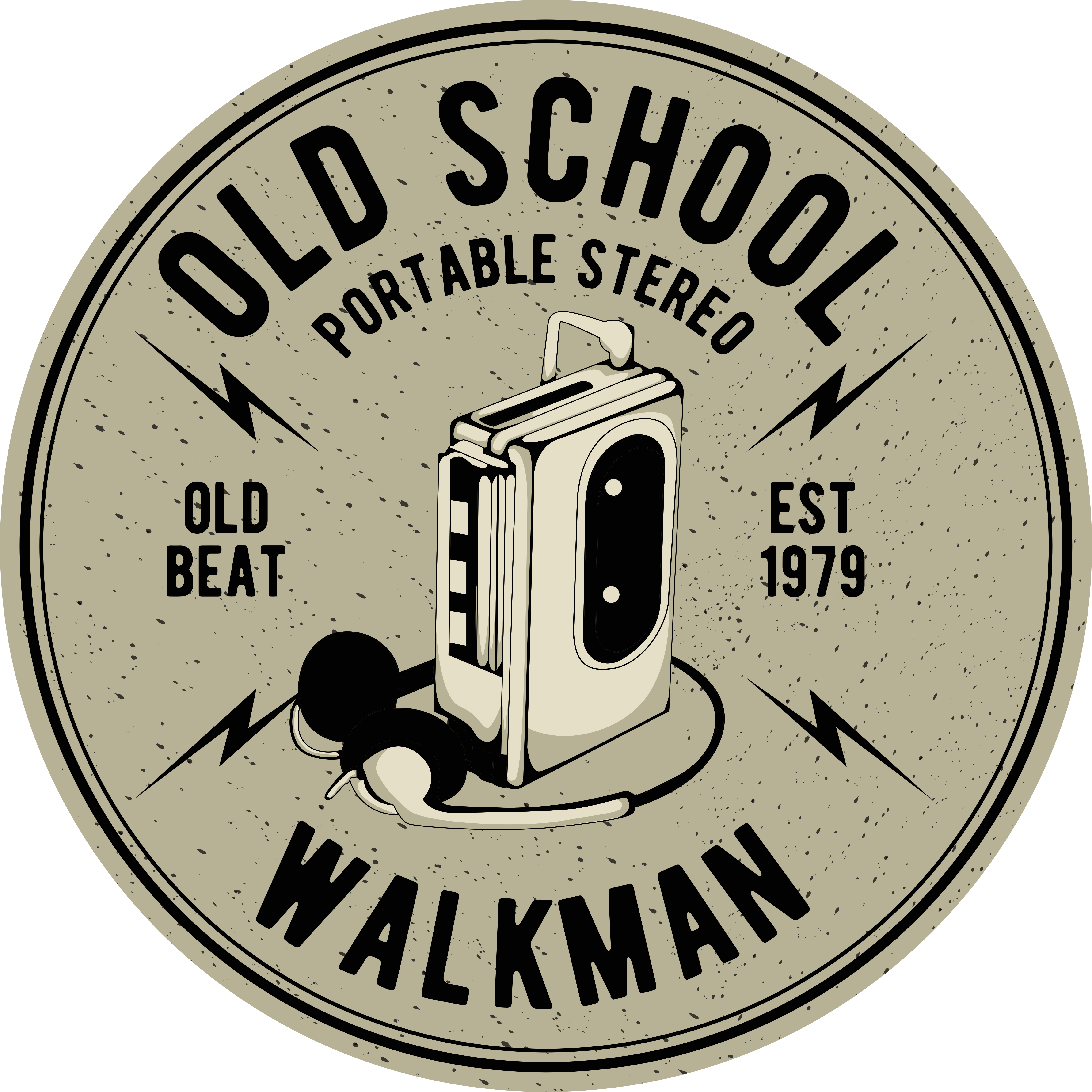 Retro prenosni stereo Vintage vinilna preproga - TenStickers