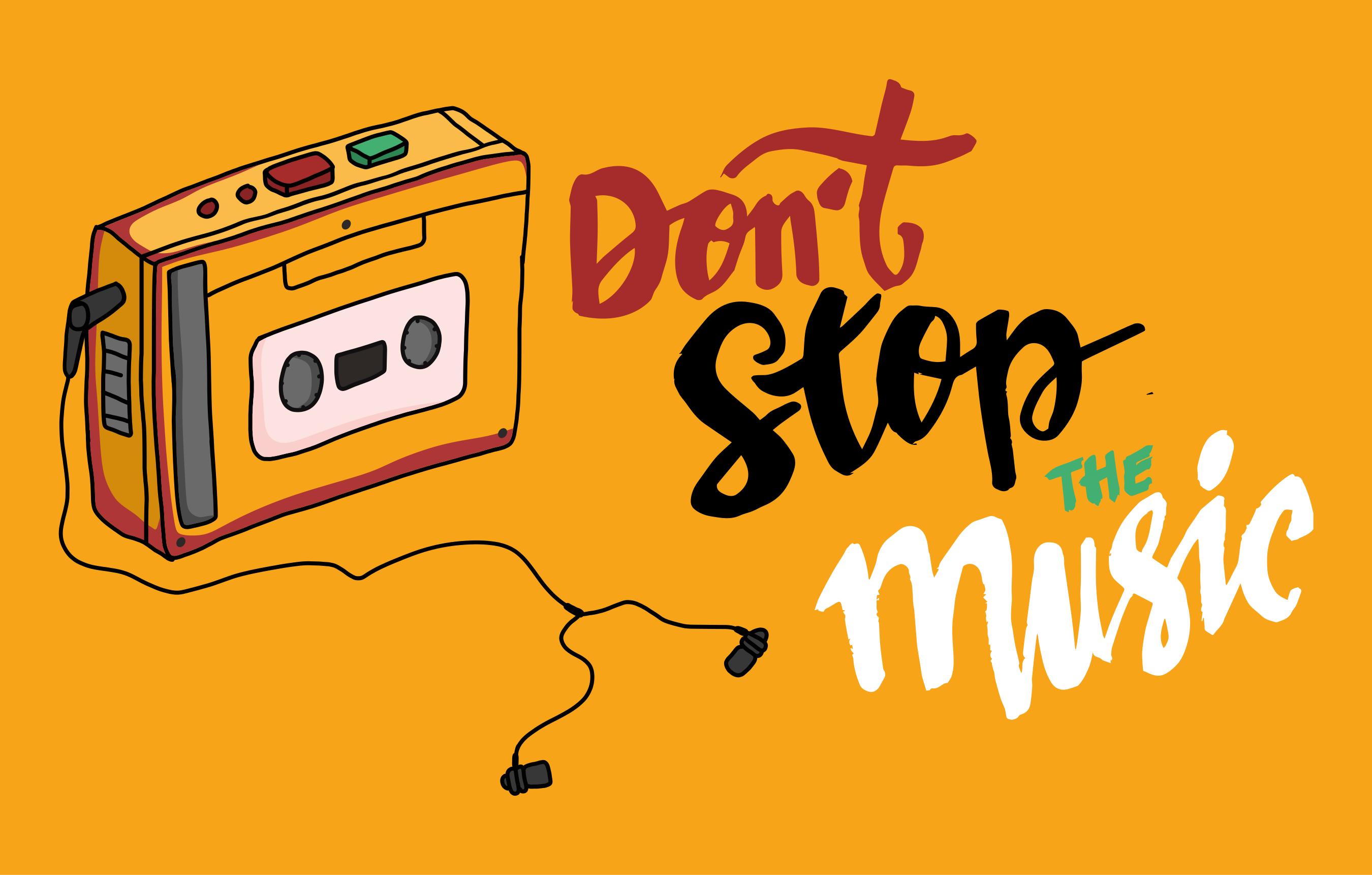 Tema retro kasete vinilne preproge z napisom - TenStickers