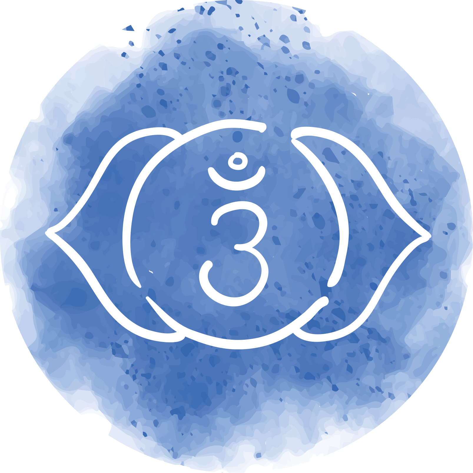 Pomirjujoč modri simbol Vinilna preproga mandala - TenStickers