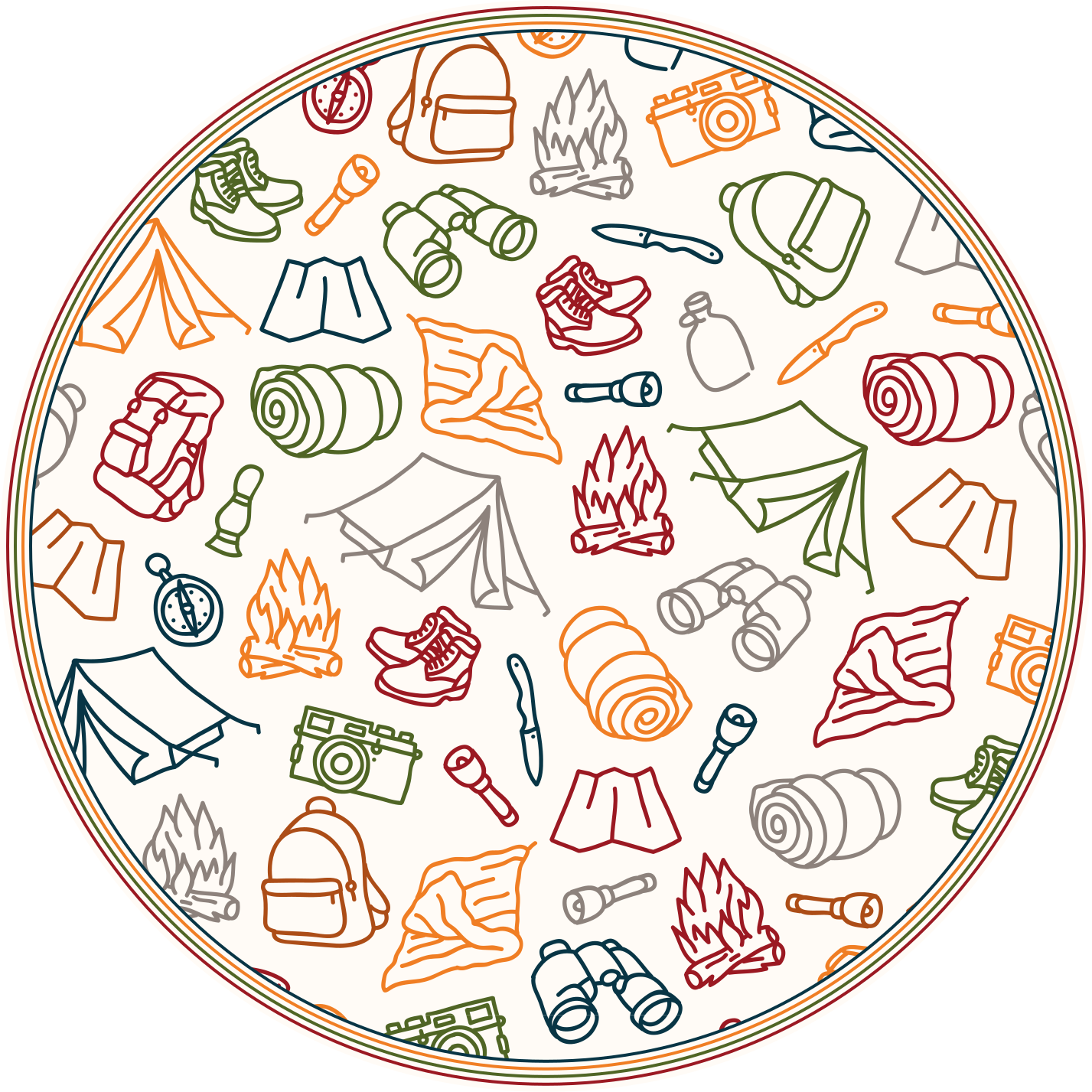 Ikone pustolovske opreme Vinilne preproge v drugih vzorcih - TenStickers