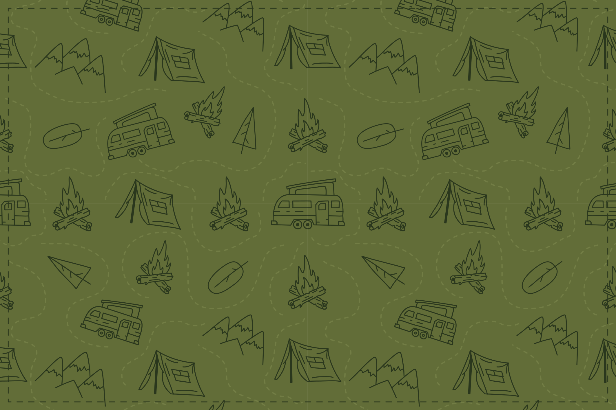 Pustolovska tema kampiranja Naravne vinilnea preproga - TenStickers