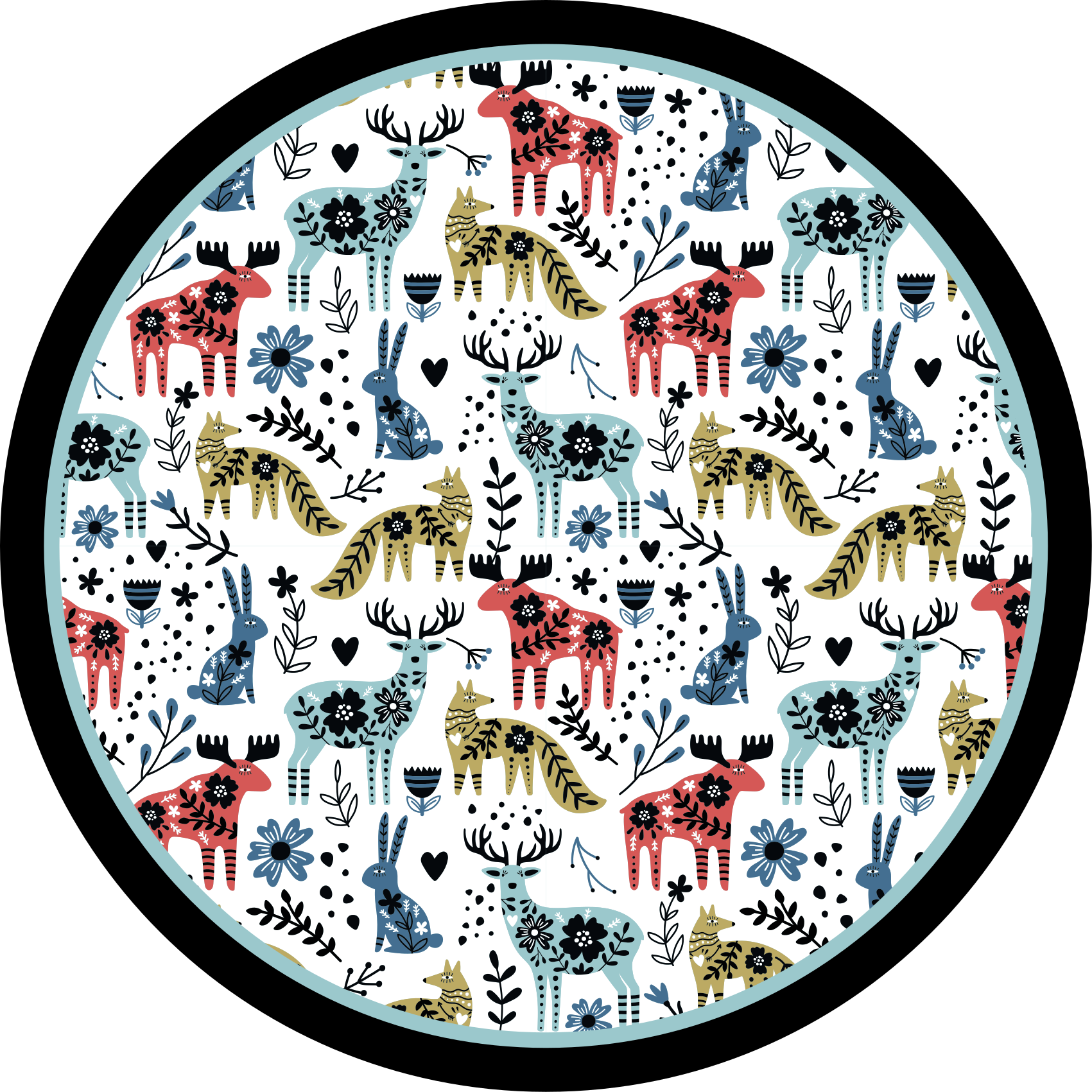 Pisani živalski vzorci Vinilna preproga za dojenčke - TenStickers