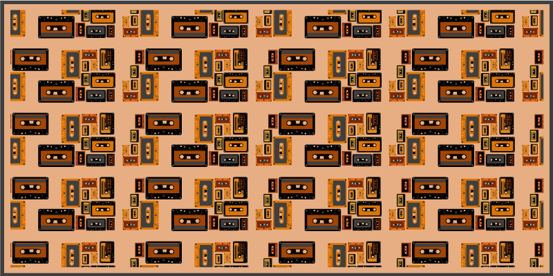 Starinske kasete Vinilne preproge v drugih vzorcih - TenStickers