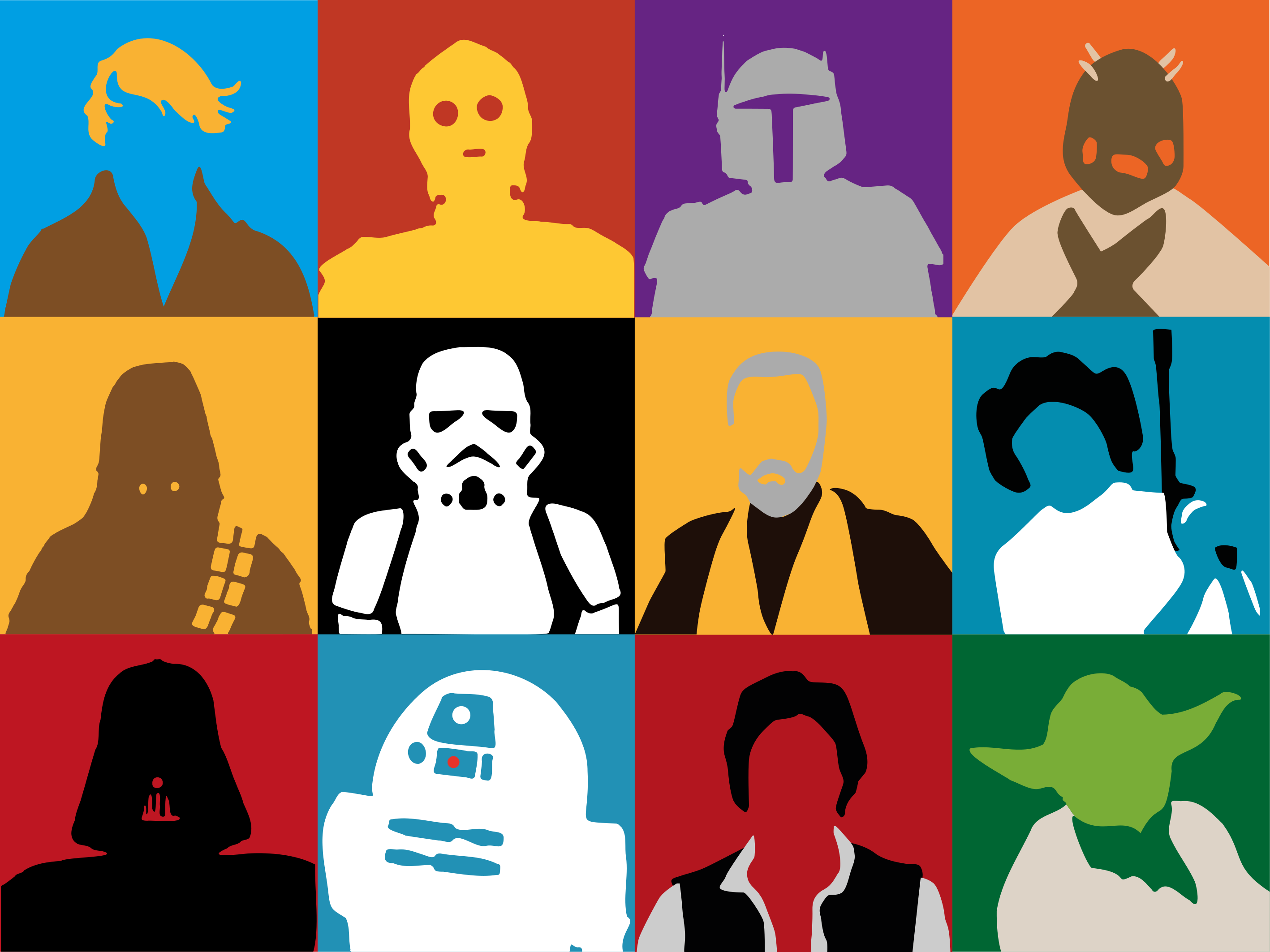 Ikonične silhuete likov Vinilne preproge v drugih vzorcih - TenStickers