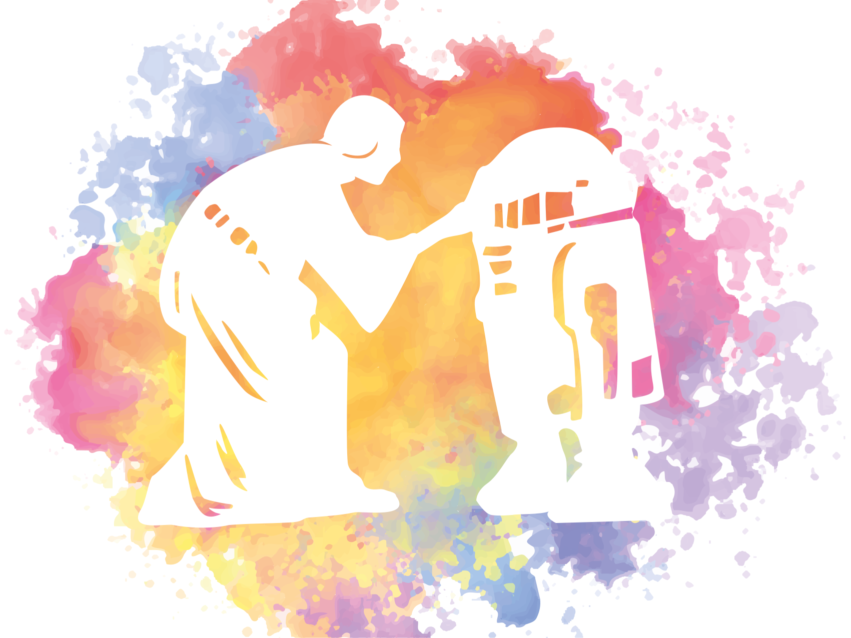 Akvarelska galaktična saga Vinilna preproga za najstnike - TenStickers