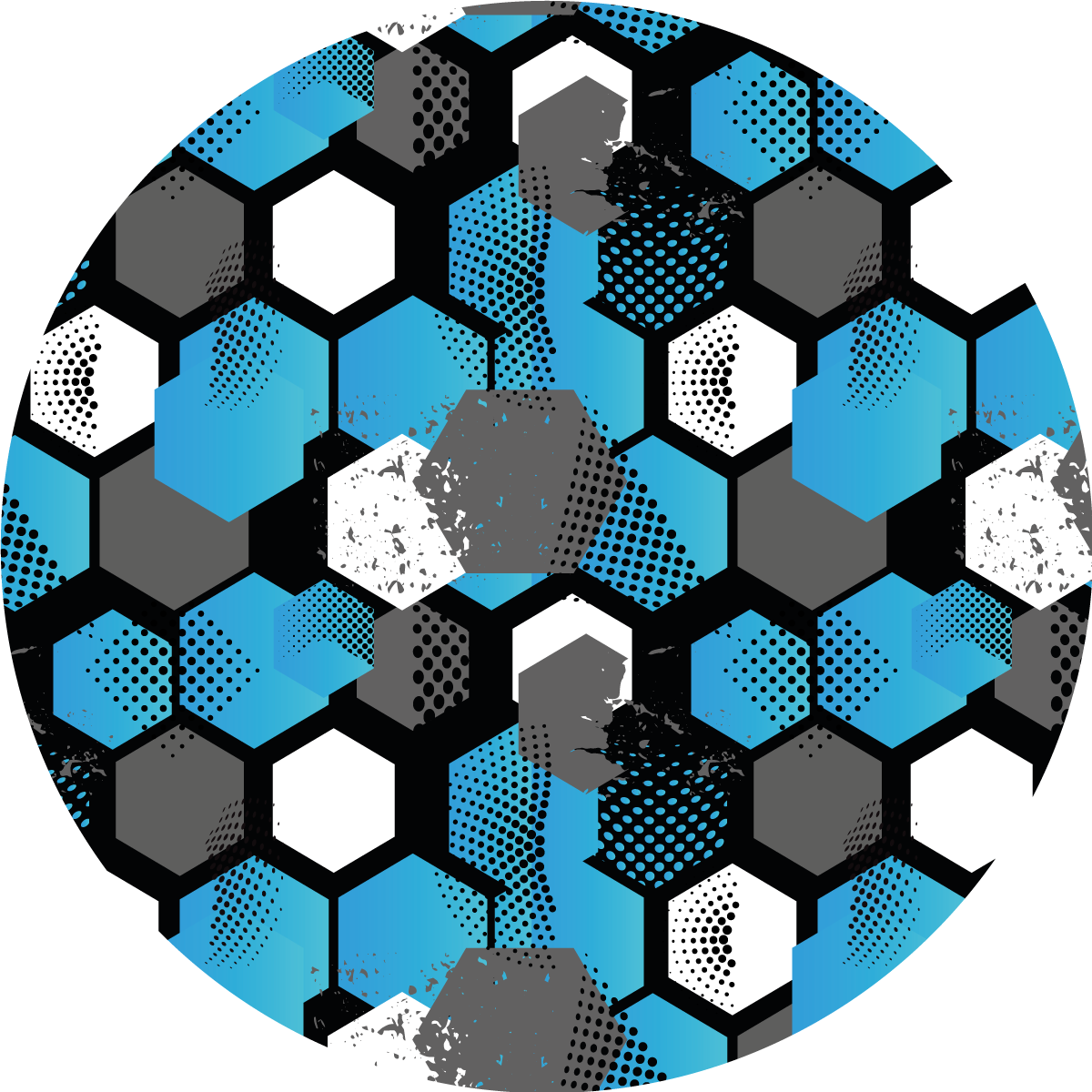 Hexagonal pattern boost vinilne preproge z vzorci - TenStickers