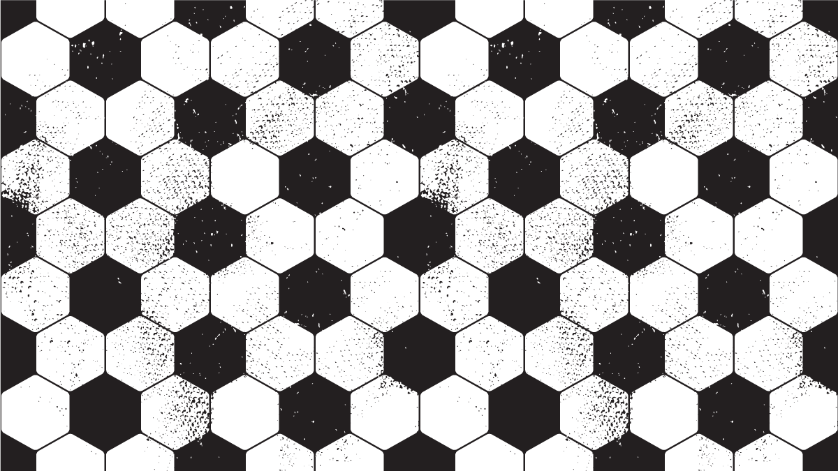 Black and white hexagonal vinilne preproge - TenStickers