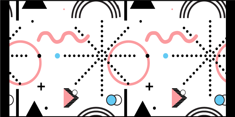 Beli geometrijski vzorec sodobne vinilne preproge - TenStickers