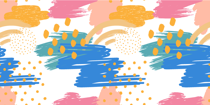 Barvitih potez čopiča sodobne vinilne preproge - TenStickers