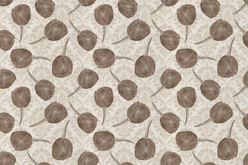 Nežen botanični motiv cvetlična vinilna preproga - TenStickers