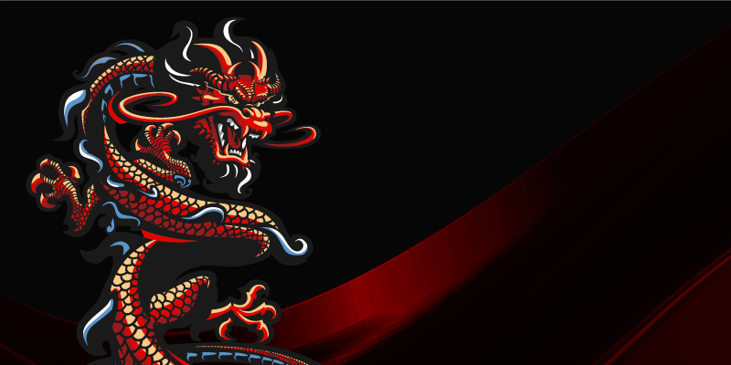 Ilustracija zmaja Vinilna preproga za najstnike - TenStickers