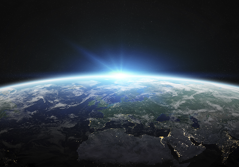 Svetlo zemeljsko obzorje Vinilna preproga za najstnike - TenStickers