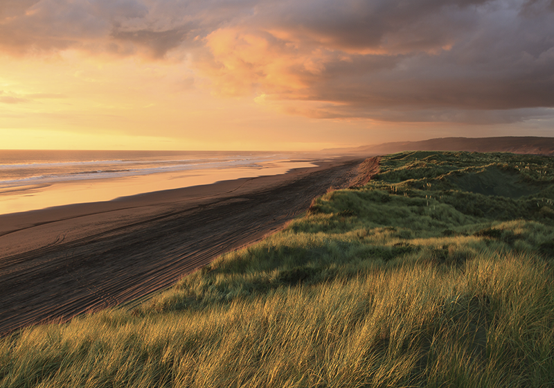 Sončni zahod na plaži Naravne vinilnea preproga - TenStickers