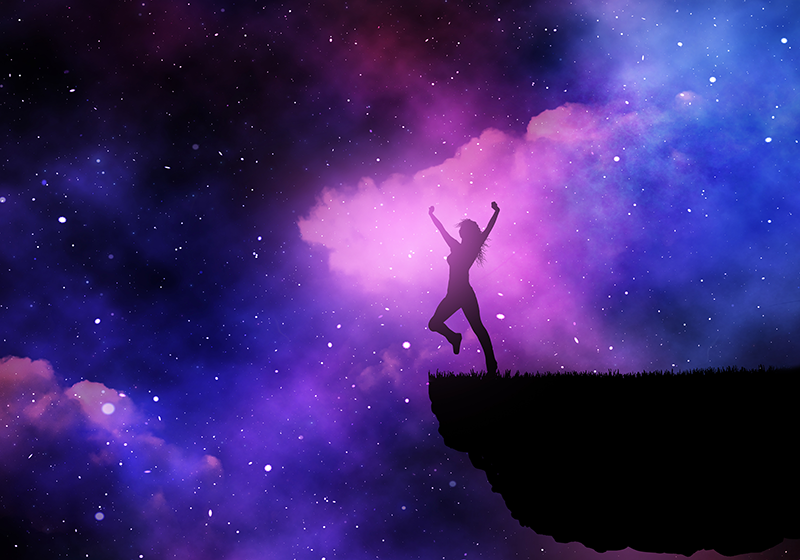 Kozmično potovanje vinilna preproga s zvezdami - TenStickers