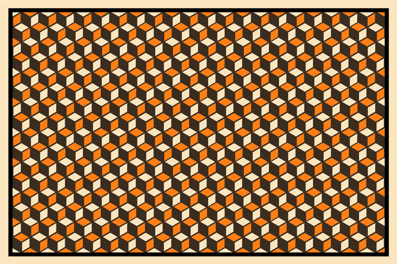 Vibrant hexagonal shapes vinilne preproge z vzorci - TenStickers