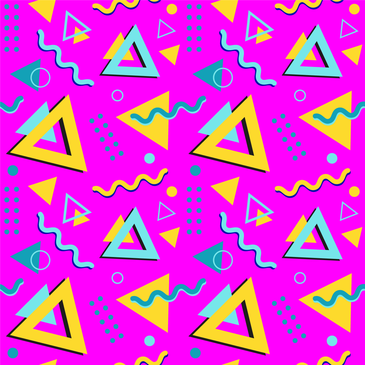 1980s memphis pattern vinilne preproge z vzorci - TenStickers