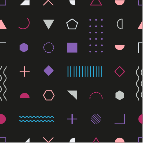 Playful shapes display vinilne preproge z vzorci - TenStickers