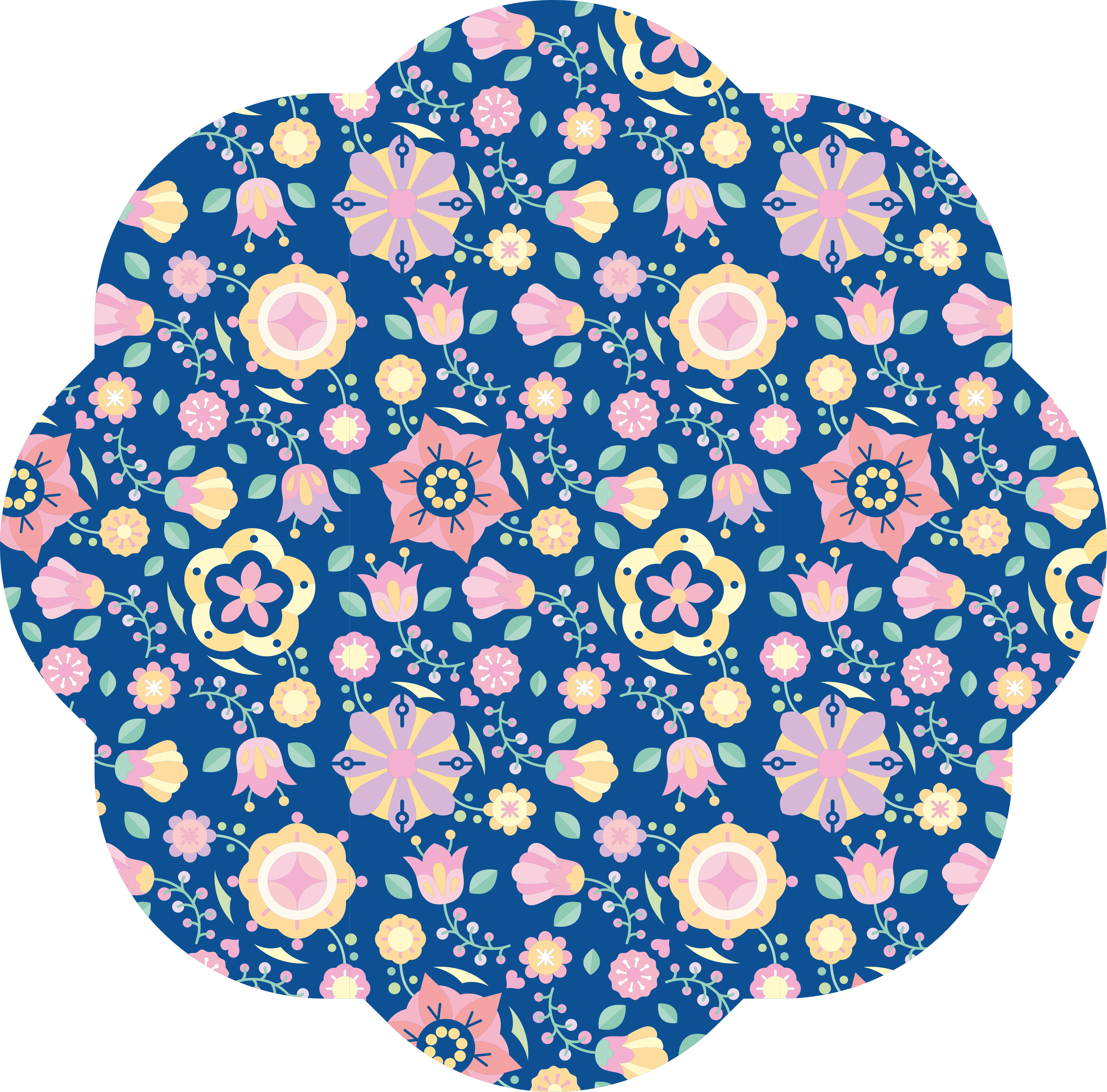 Botanična blaženost cvetlična vinilna preproga - TenStickers