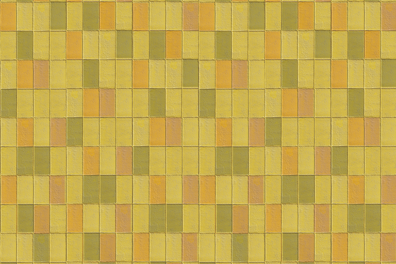 Yellow mosaic arrangement vinilna talna obloga - TenStickers