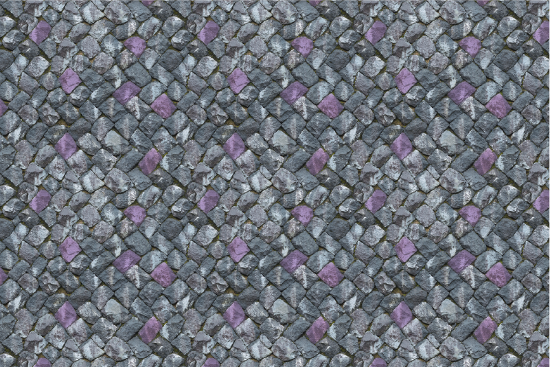 Kamnite talne ploščice iz nepravilnih kamnov v slogu kawaii - TenStickers