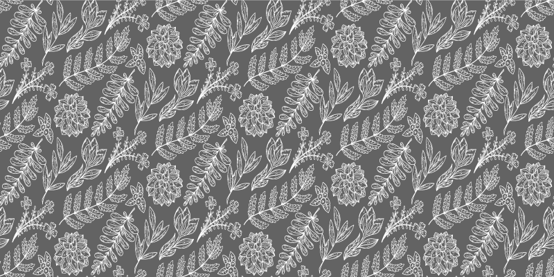 Vzorec cvetličnega listja cvetlična vinilna preproga - TenStickers