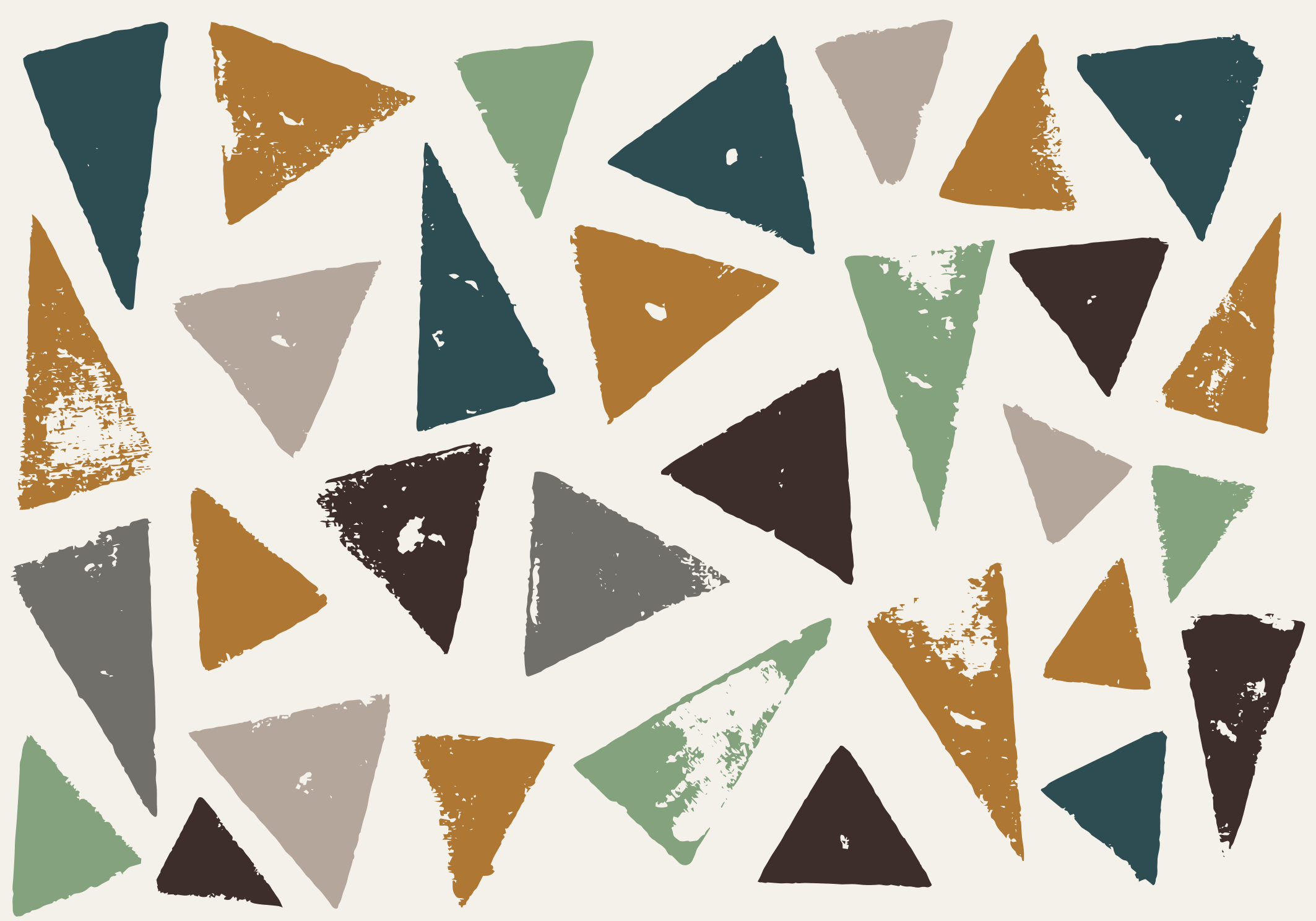 živahen trikotni motiv minimalistična vinilna preproga - TenStickers