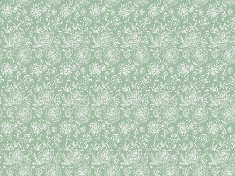 Površina cvetlične elegance cvetlična vinilna preproga - TenStickers