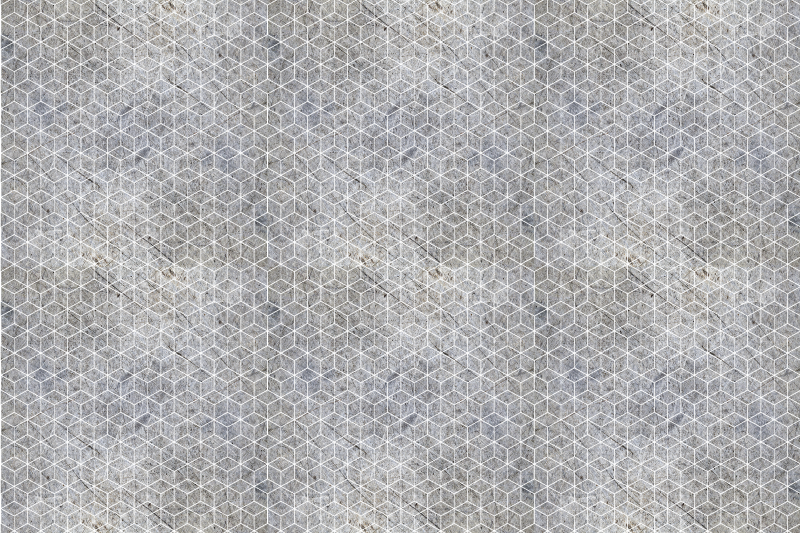 Geometrijska cementna vinilna preproga za domačo pisarno - TenStickers