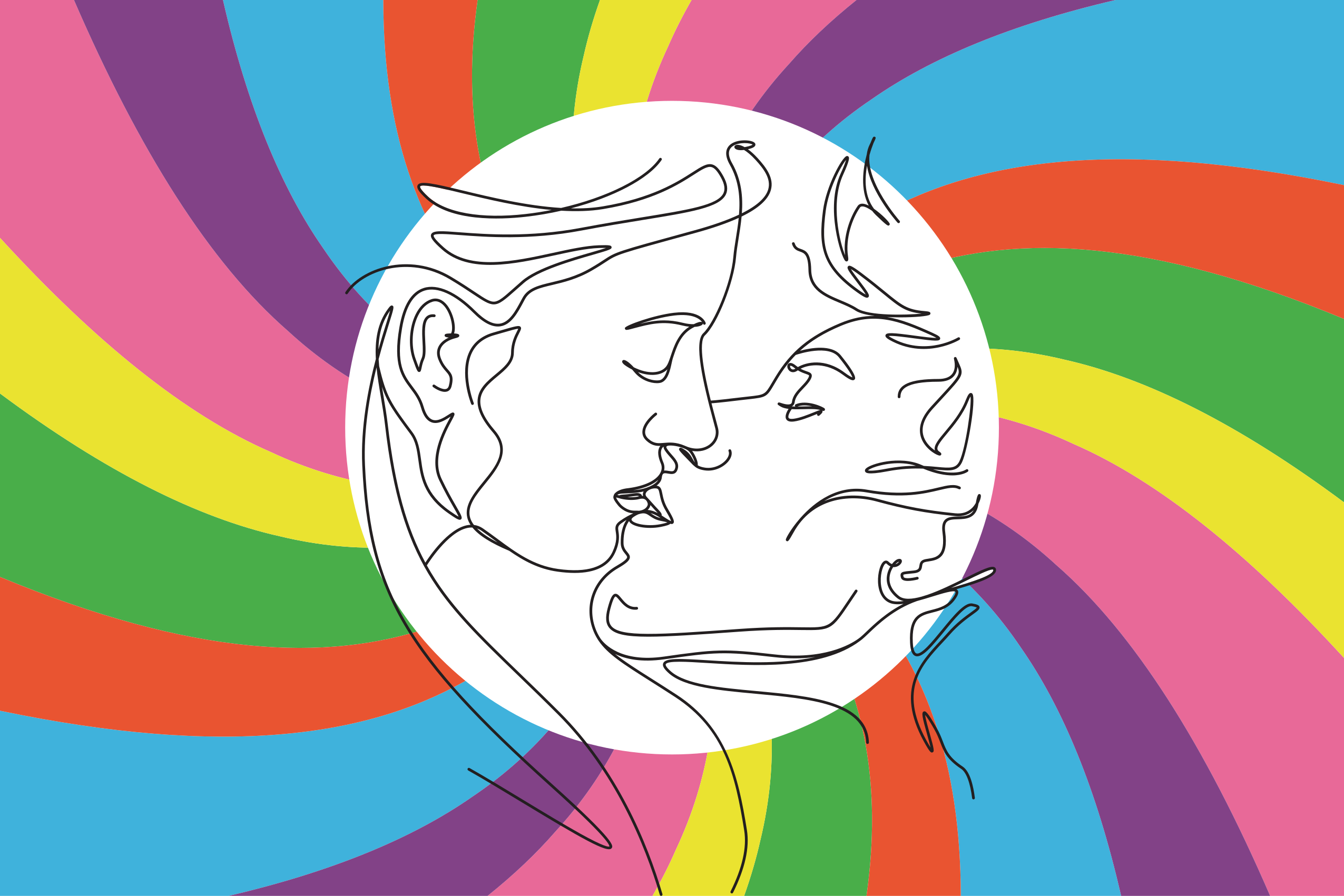 Barvita silhueta poljuba Vinilne preproge v drugih vzorcih - TenStickers