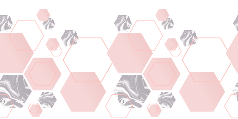 Marmorirani šestkotniki Vinilna mozaik preproga - TenStickers